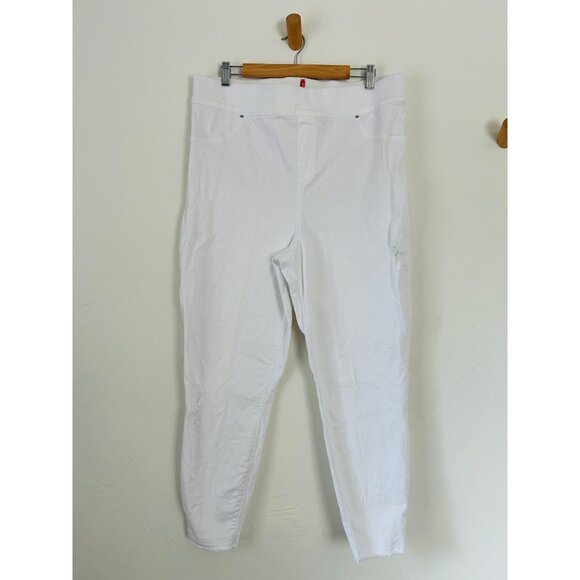 Spanx Womens 2X White Distressed Skinny Jeans - Picture 2 of 14